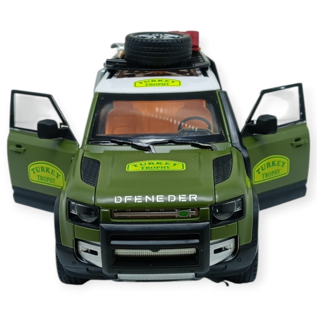 Model Araçlar - Metal Sesli Off-Road Araba 22 cm - Yeşil (Lisinya)