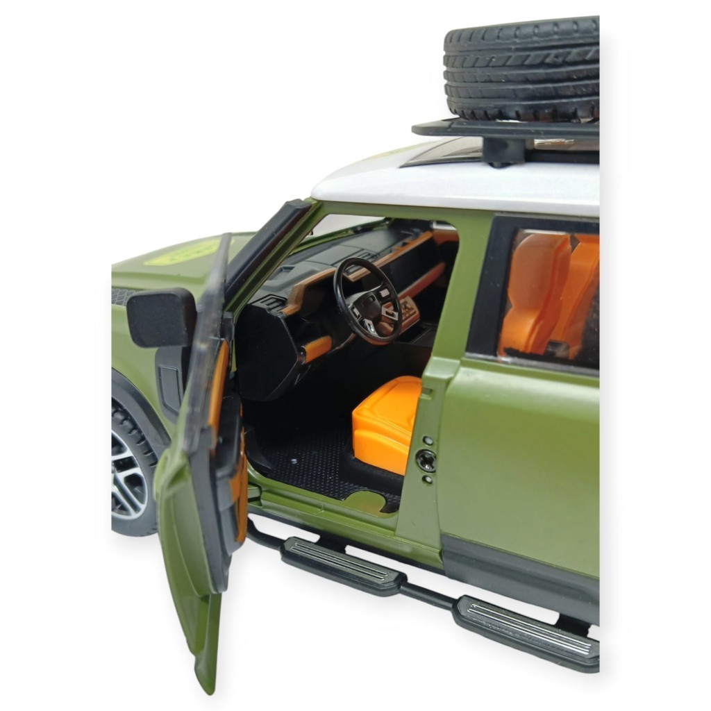 Model Araçlar - Metal Sesli Off-Road Araba 22 cm - Yeşil (Lisinya)