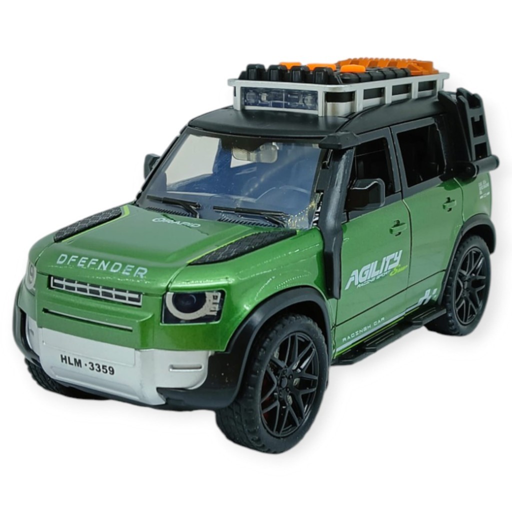 Sesli Işıklı Off- Road Araba 17 cm - D700-07 - Yeşil (Lisinya)