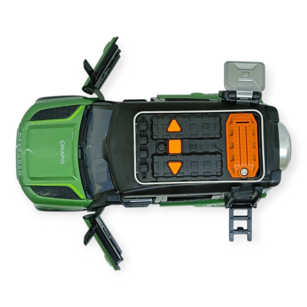 Sesli Işıklı Off- Road Araba 17 cm - D700-07 - Yeşil (Lisinya)