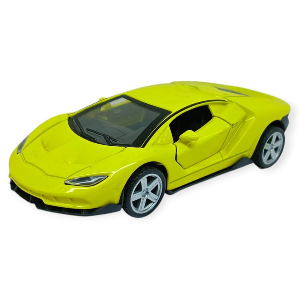 Çek Bırak Metal Arabalar 12 cm - 6632-40S - Sarı (Lisinya)