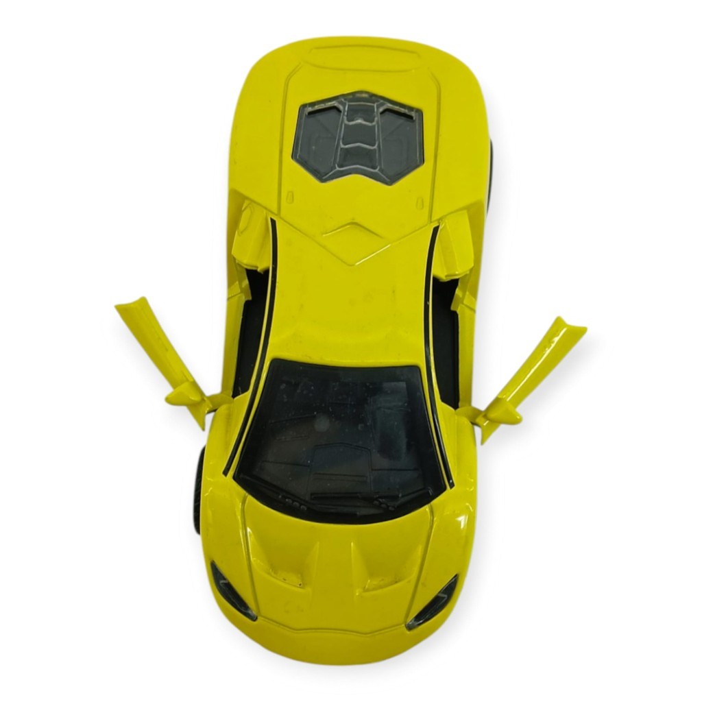 Çek Bırak Metal Arabalar 12 cm - 6632-40S - Sarı (Lisinya)