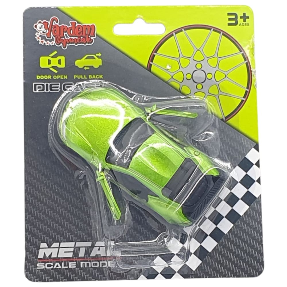 Çek Bırak Metal Küçük Arabalar 8 cm - 6411A - Yeşil (Lisinya) Çek Bırak Metal Küçük Arabalar 8 cm - 6411A-2 - Yeşil (Lisinya)