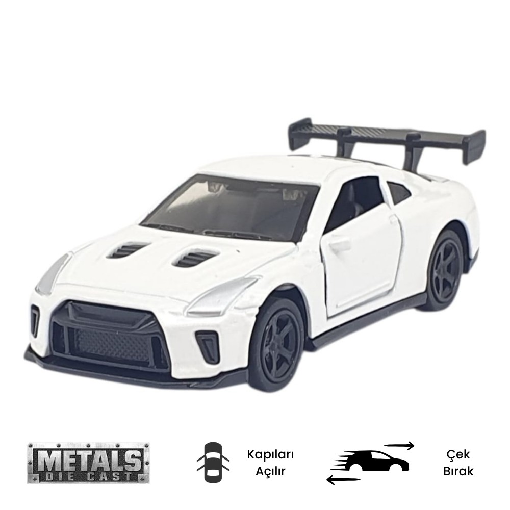 Çek Bırak Metal Küçük Arabalar 8 cm - 6411A - Beyaz (Lisinya) Çek Bırak Metal Küçük Arabalar 8 cm - 6411A - Beyaz (Lisinya)