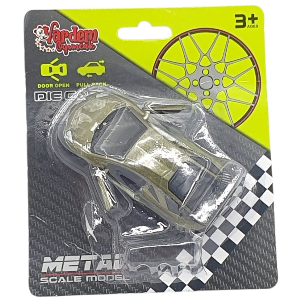 Çek Bırak Metal Küçük Arabalar 8 cm - 6411A - Haki (Lisinya) Çek Bırak Metal Küçük Arabalar 8 cm - 6411A - Haki (Lisinya)