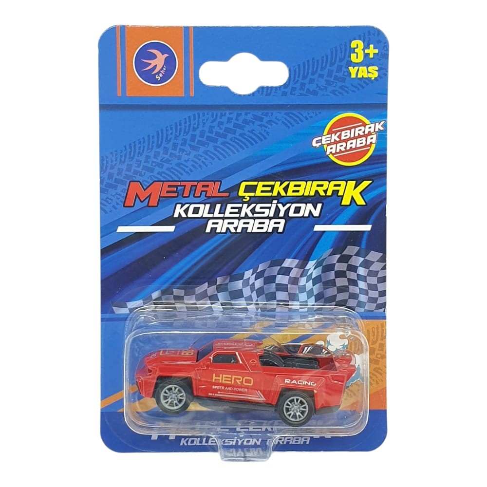 Çek Bırak Metal Küçük Arabalar 8 cm - SH40031 - Kırmızı Pick-Up (Lisinya)