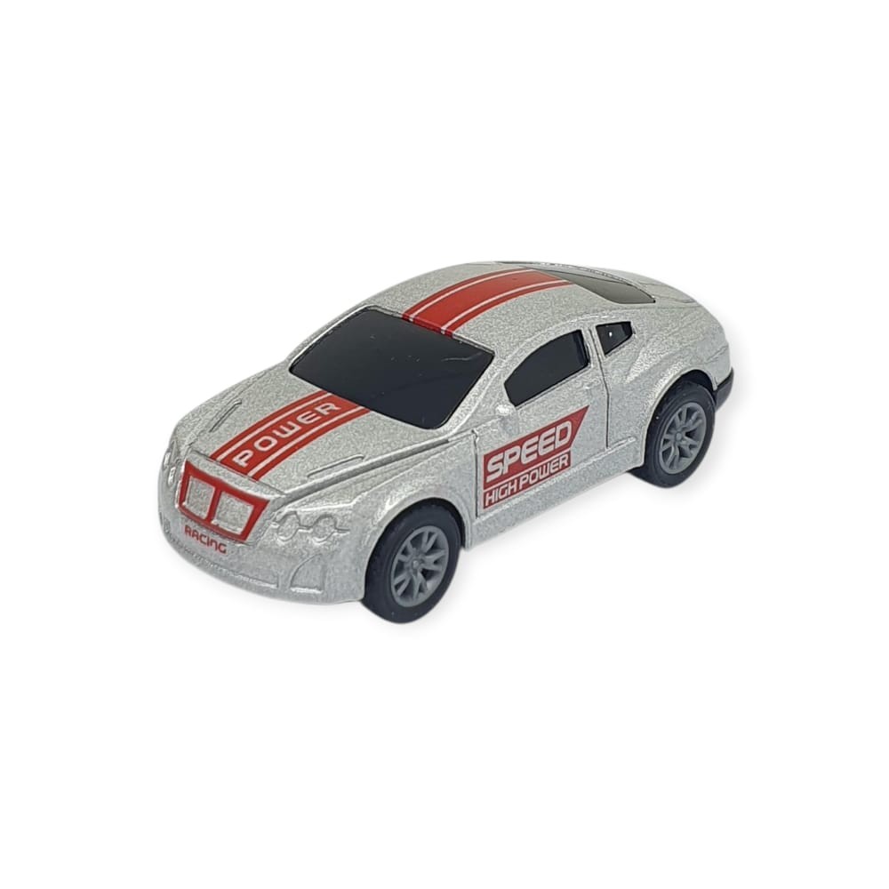 Çek Bırak Metal Küçük Arabalar 8 cm - SH40031 - Gri Spor Araba (Lisinya)