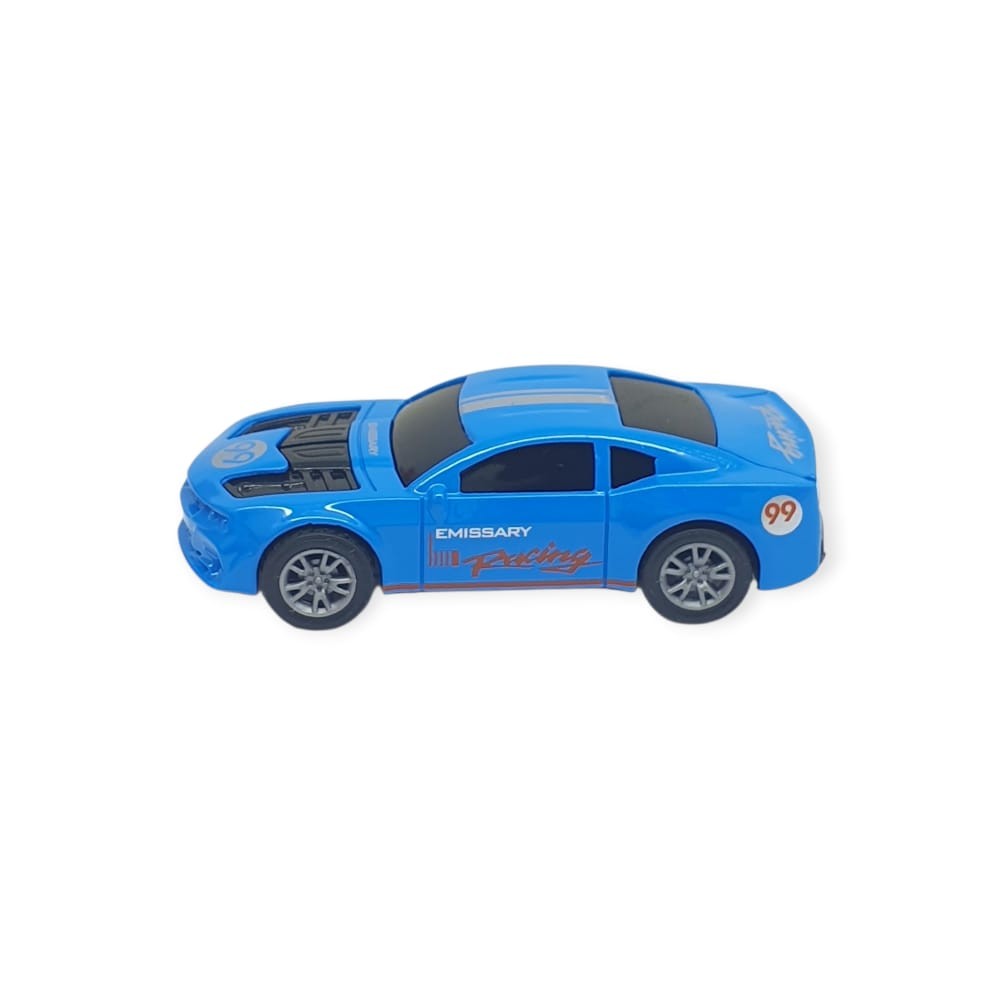 Çek Bırak Metal Küçük Arabalar 8 cm - SH40031 - Mavi Racing (Lisinya)