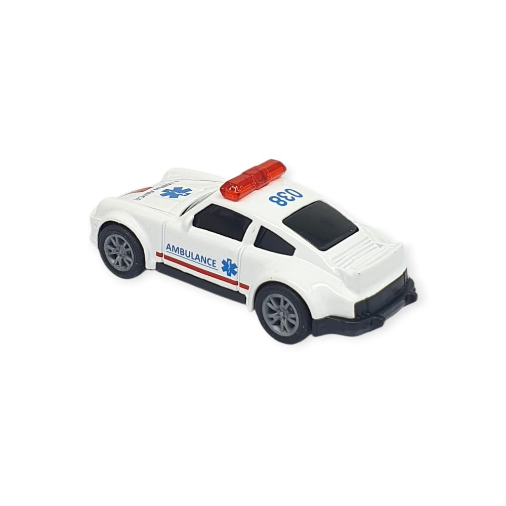 Çek Bırak Metal Küçük Arabalar 8 cm - SH40031 - Beyaz Ambulans Arabası (Lisinya) Çek Bırak Metal Küçük Arabalar 8 cm - SH40031 - Beyaz Ambulans Arabası (Lisinya)