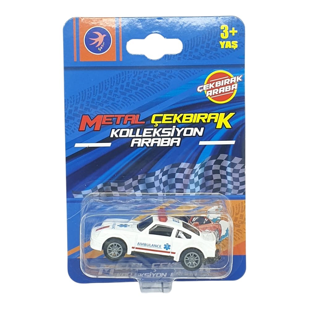 Çek Bırak Metal Küçük Arabalar 8 cm - SH40031 - Beyaz Ambulans Arabası (Lisinya) Çek Bırak Metal Küçük Arabalar 8 cm - SH40031 - Beyaz Ambulans Arabası (Lisinya)
