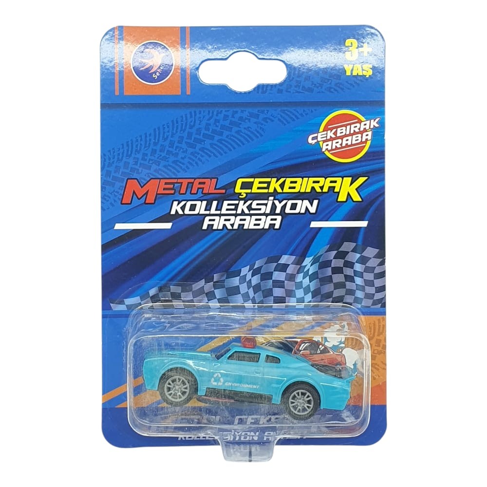 Çek Bırak Metal Küçük Arabalar 8 cm - SH40031 - Açık Mavi (Lisinya)
