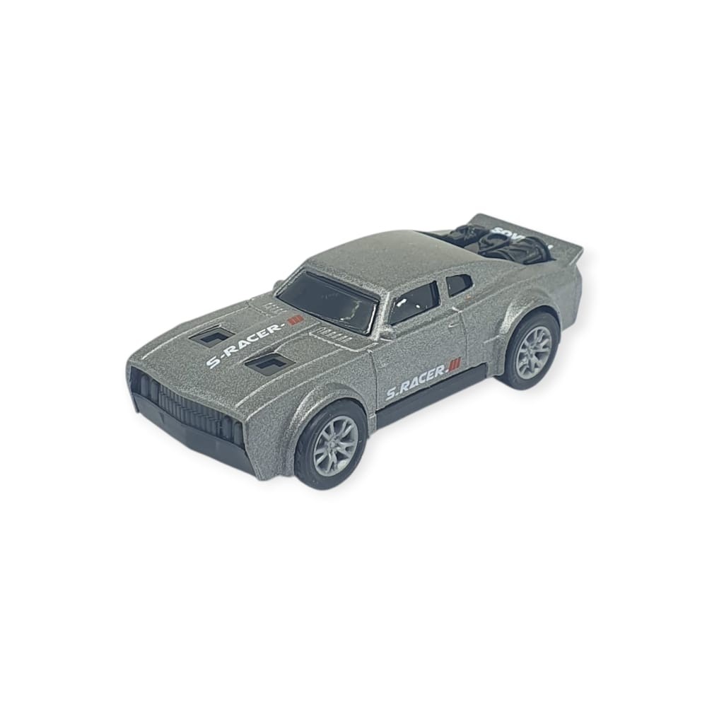Çek Bırak Metal Küçük Arabalar 8 cm - SH40031 - Gri (Lisinya)