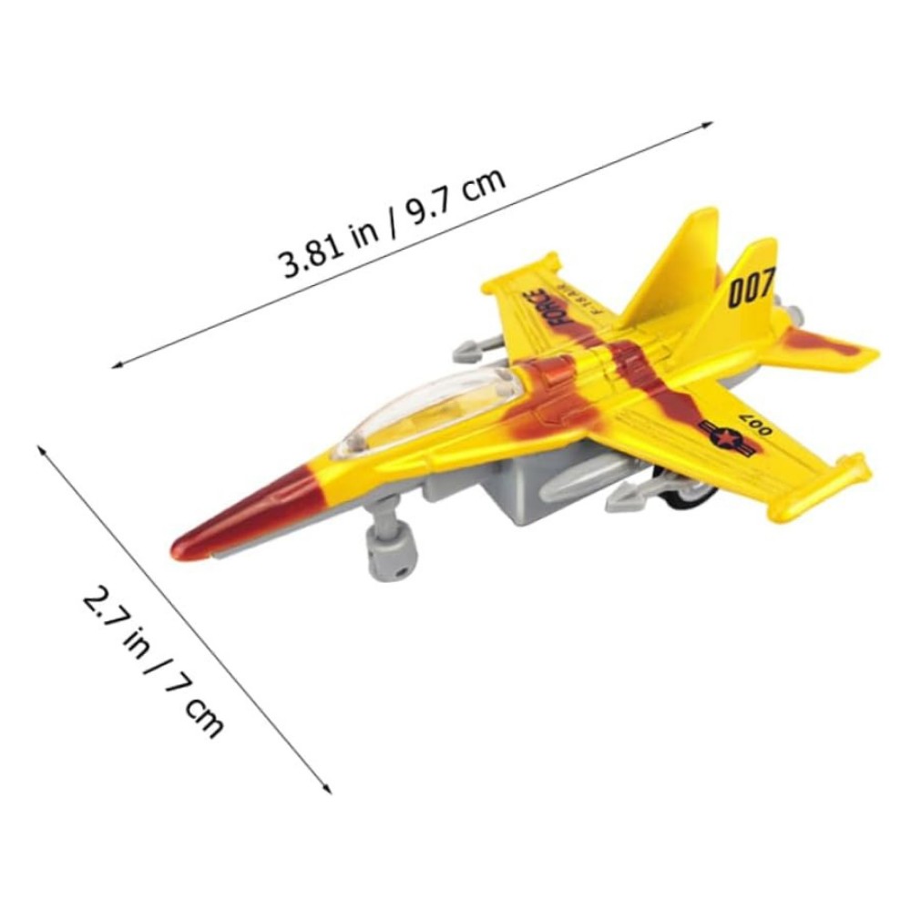 Çek Bırak Mini Metal Uçak - Sarı (Lisinya)