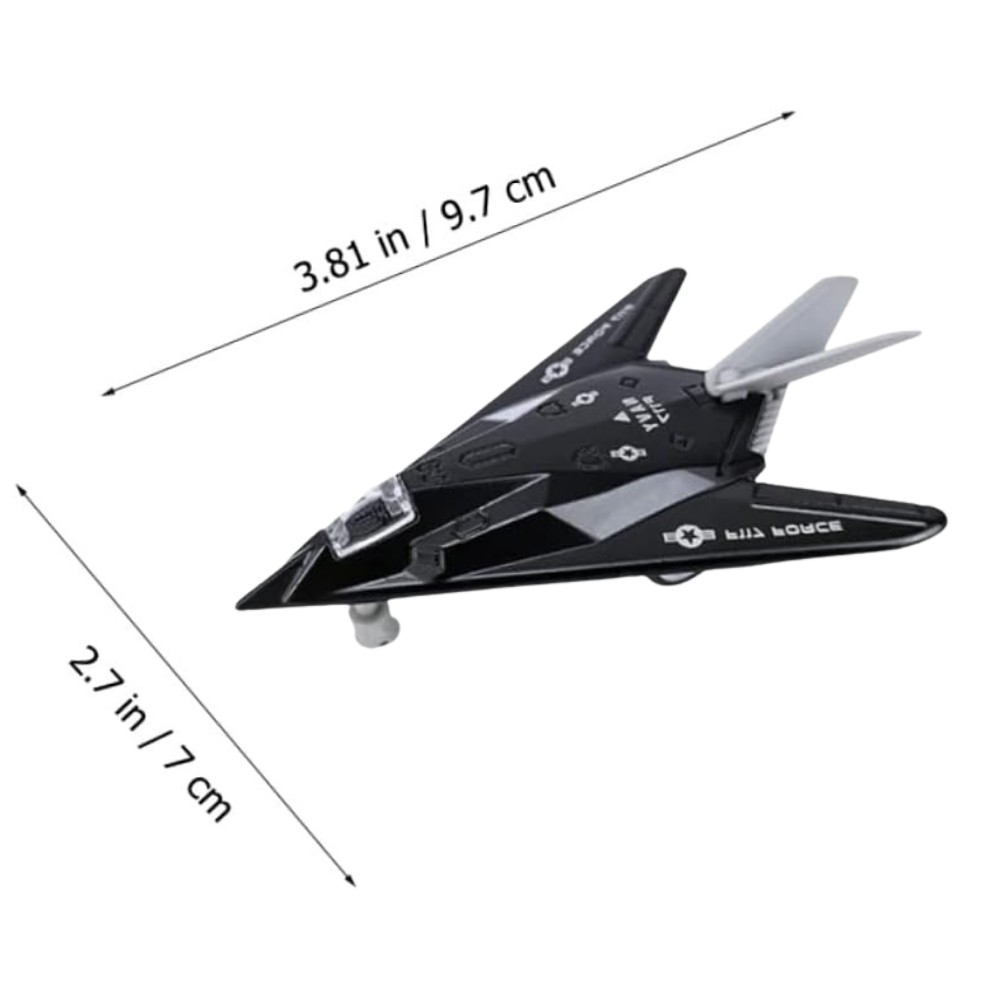 Çek Bırak Mini Metal Uçak - Siyah (Lisinya) Çek Bırak Mini Metal Uçak - Siyah (Lisinya)