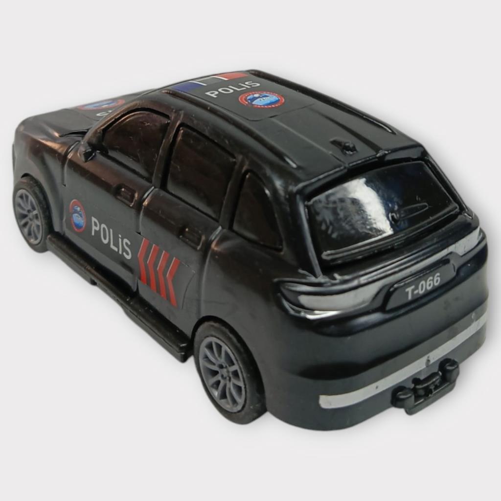 Çek Bırak TOGG Polis Arabası -Siyah Hatchback (Lisinya)