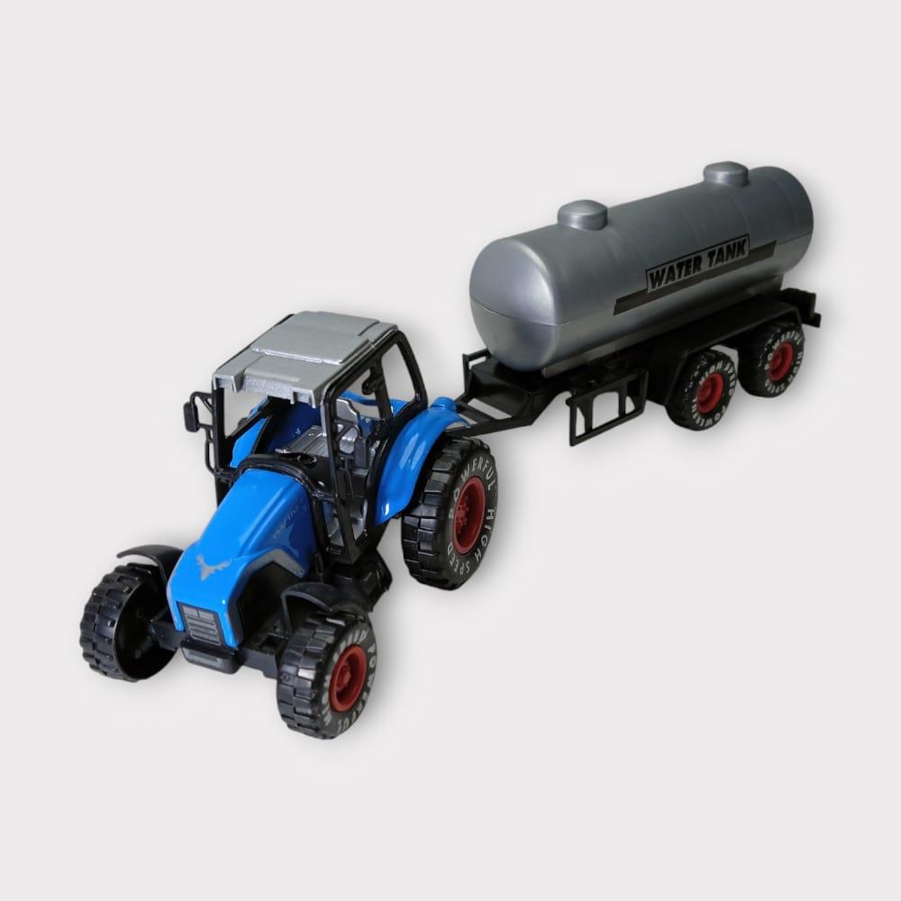 Çek Bırak Römorklu Traktör 25Cm - Mavi Su Tankı (Lisinya)