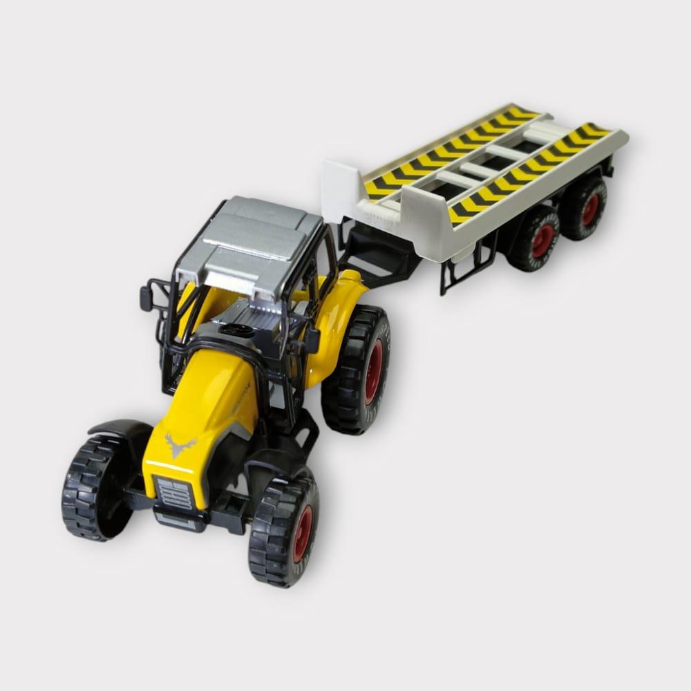 Çek Bırak Römorklu Traktör 25Cm - Sarı Çekici (Lisinya)