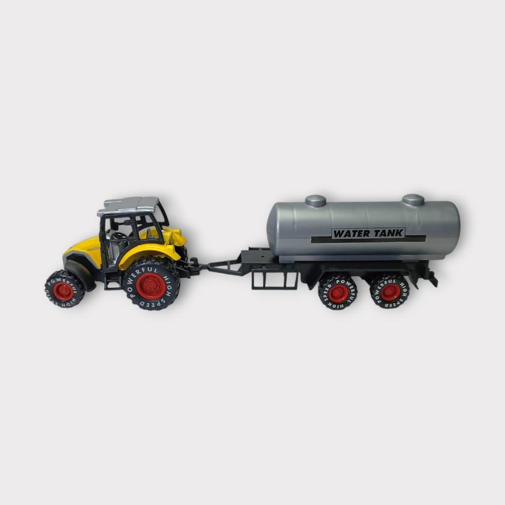 Çek Bırak Römorklu Traktör 25Cm - Sarı Su tanklı (Lisinya)
