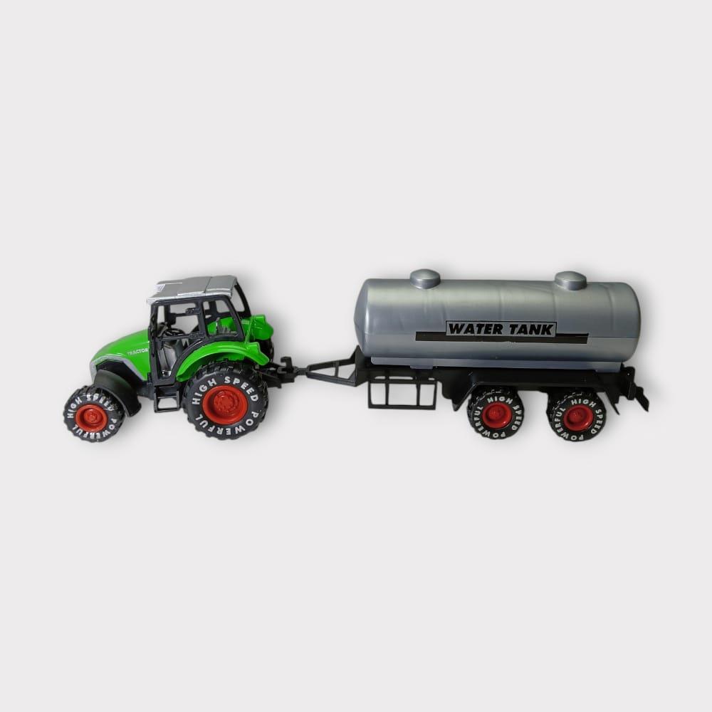 Çek Bırak Römorklu Traktör 25Cm - Yeşil Su Tankı (Lisinya)