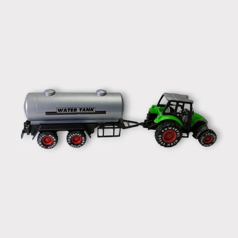 Çek Bırak Römorklu Traktör 25Cm - Yeşil Su Tankı (Lisinya)