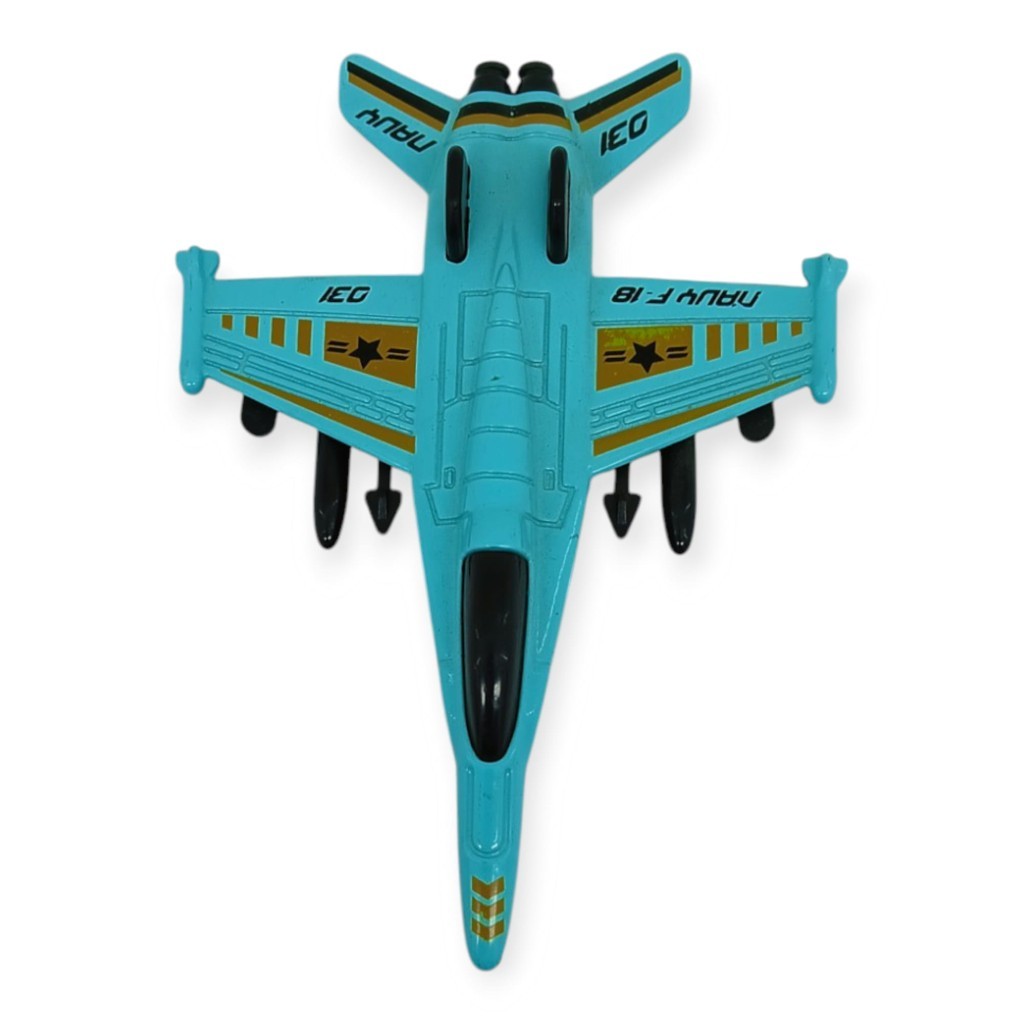Çek Bırak Metal Mini Savaş Uçağı 10 cm - Turkuaz (Lisinya) Çek Bırak Metal Mini Savaş Uçağı 10 cm - Turkuaz (Lisinya)