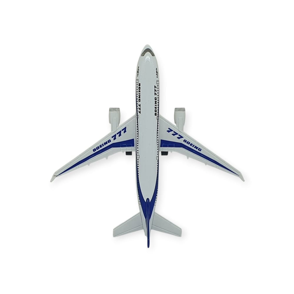 Çek Bırak Sesli Işıklı Metal Uçak - 180 - Mavi (Lisinya)