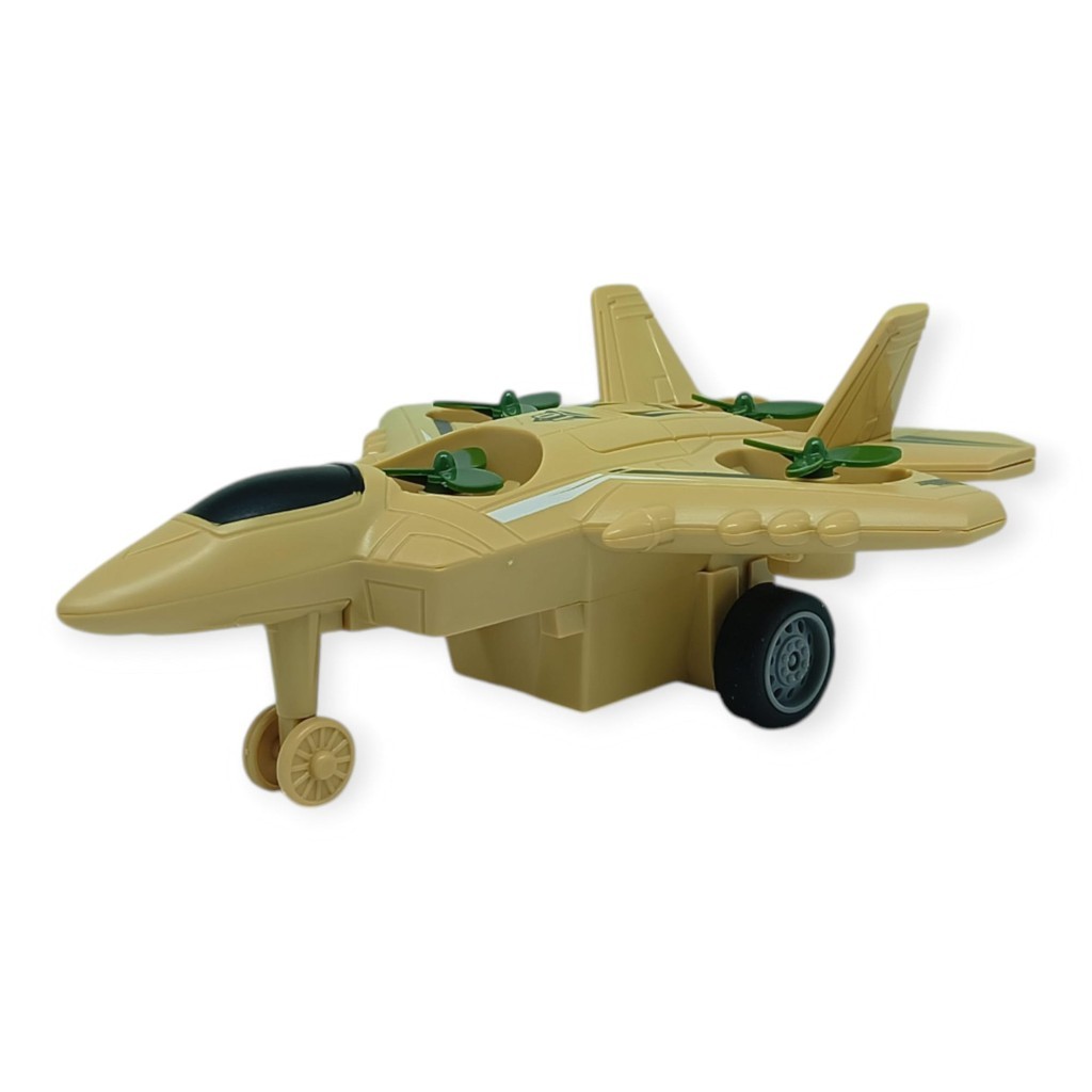 Sürtmeli Döner 4 Pervaneli Uçak - Kahverengi (Lisinya)