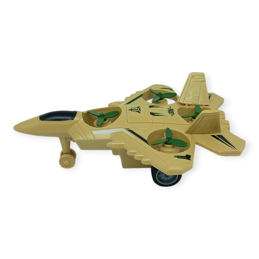 Sürtmeli Döner 4 Pervaneli Uçak - Kahverengi (Lisinya)