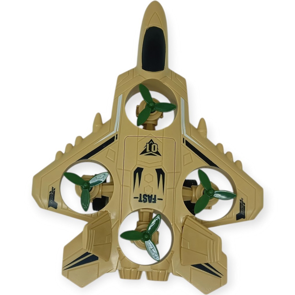 Sürtmeli Döner 4 Pervaneli Uçak - Kahverengi (Lisinya)