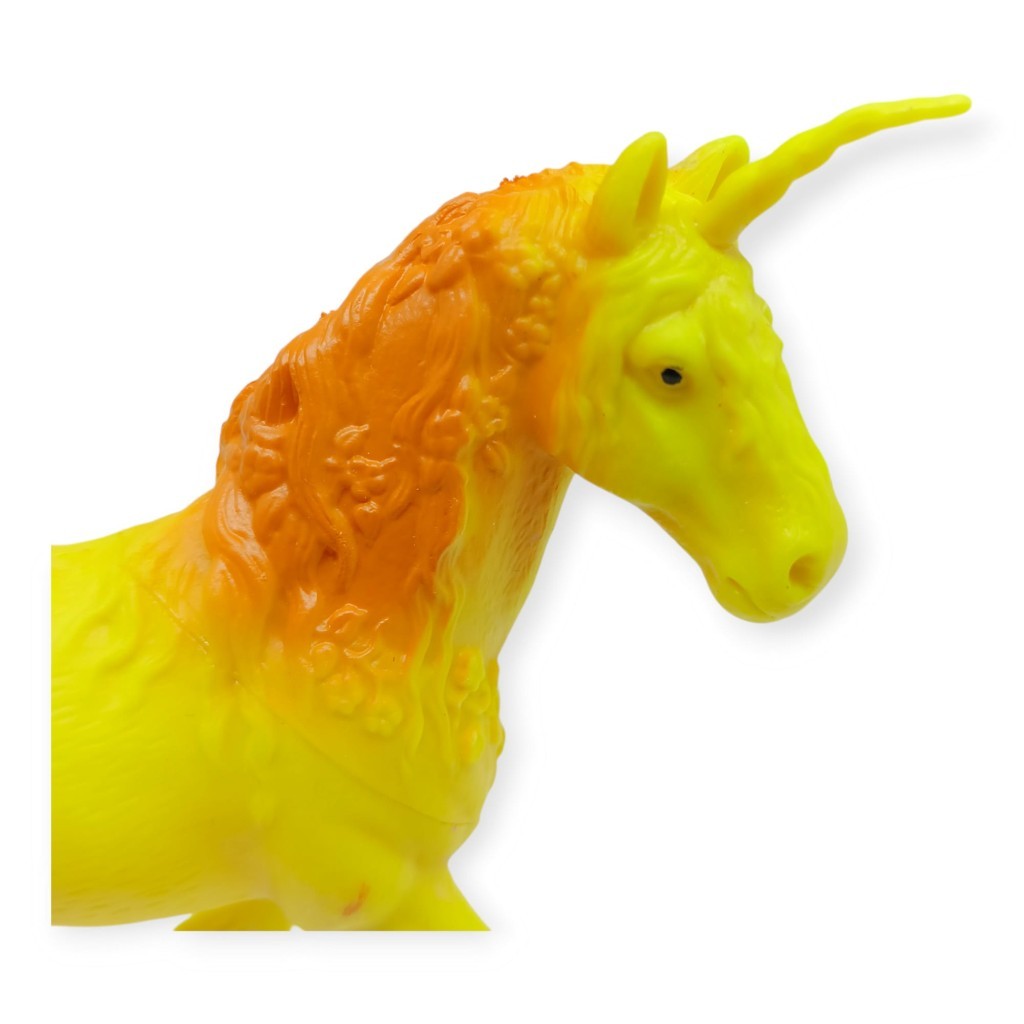 Çiftlik Hayvanları Serisi - Efsanevi Unicorn 12 cm - Sarı - Turuncu (Lisinya)