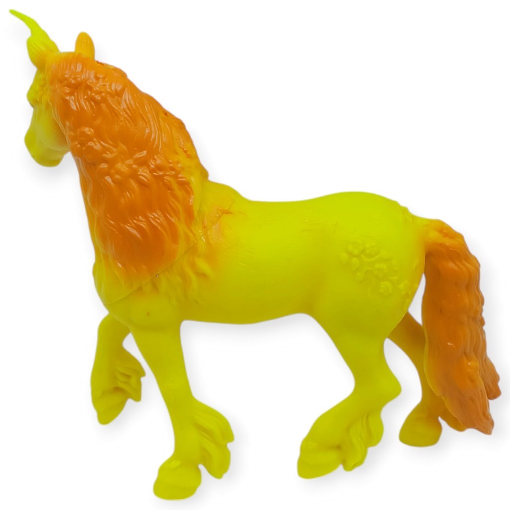 Çiftlik Hayvanları Serisi - Efsanevi Unicorn 12 cm - Sarı - Turuncu (Lisinya)