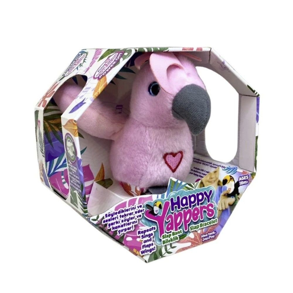 Peluş Ses Tekrarlı Hayvan Bileklik Aksesuar - Pembe Papağan (Lisinya) Peluş Ses Tekrarlı Hayvan Bileklik Aksesuar - Pembe Papağan (Lisinya)