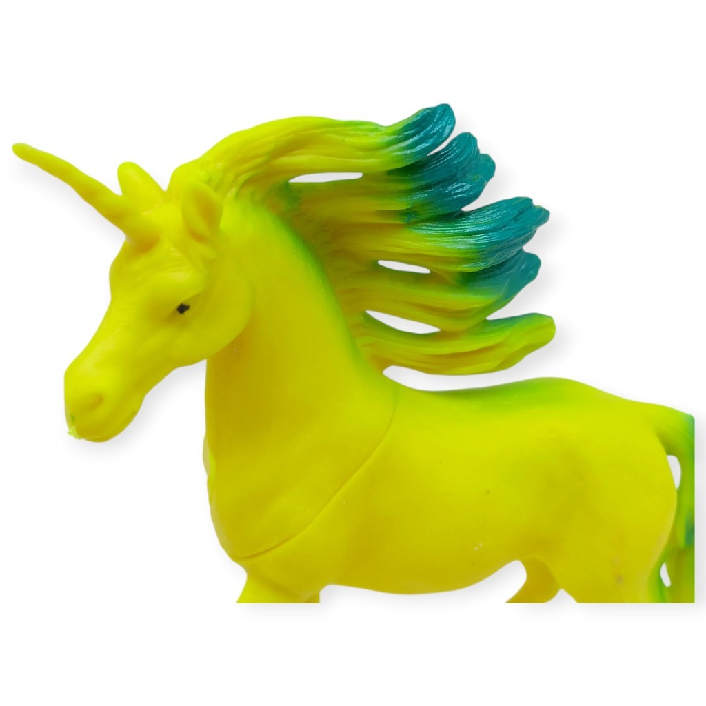 Çiftlik Hayvanları Serisi - Efsanevi Unicorn 12 cm - Sarı - Yeşil (Lisinya)