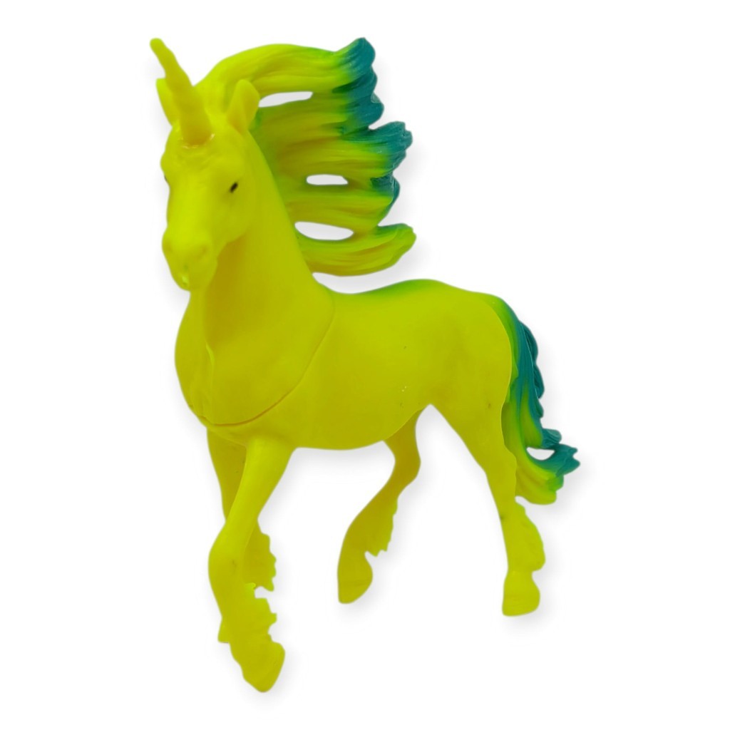 Çiftlik Hayvanları Serisi - Efsanevi Unicorn 12 cm - Sarı - Yeşil (Lisinya)