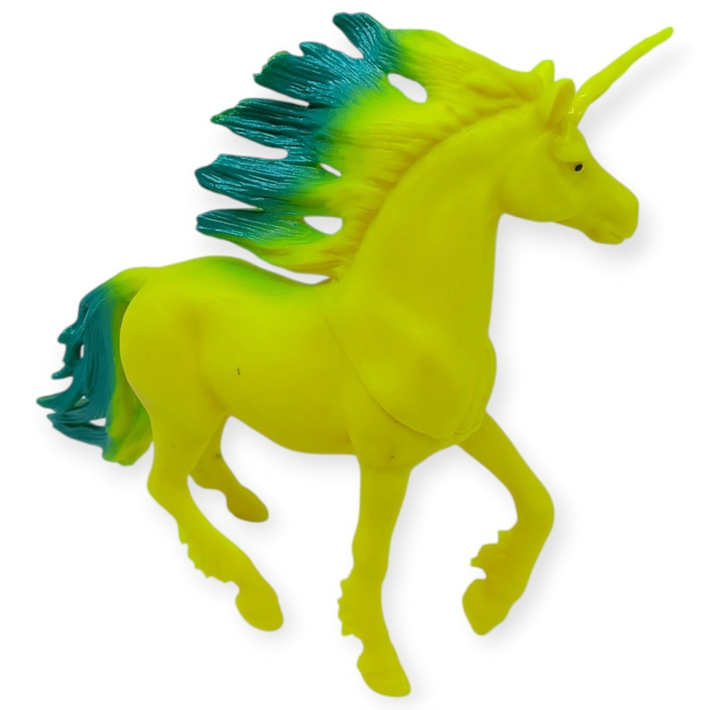 Çiftlik Hayvanları Serisi - Efsanevi Unicorn 12 cm - Sarı - Yeşil (Lisinya)