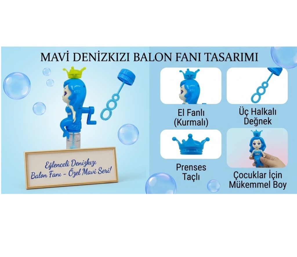 Eğlenceli Deniz Kızı Balon Fanı - 31076 (Lisinya)