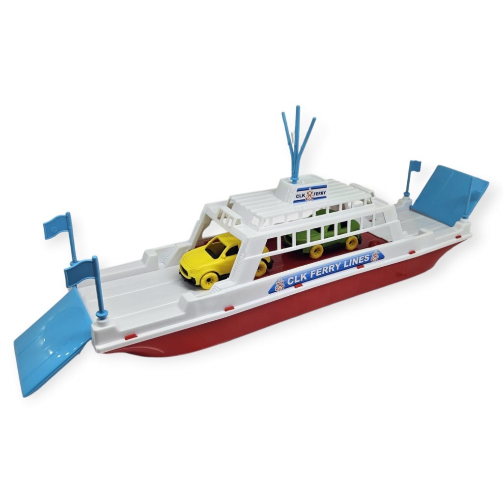 Feribot Araç Taşııyan Gemi 45 cm - Kırmızı (Lisinya)