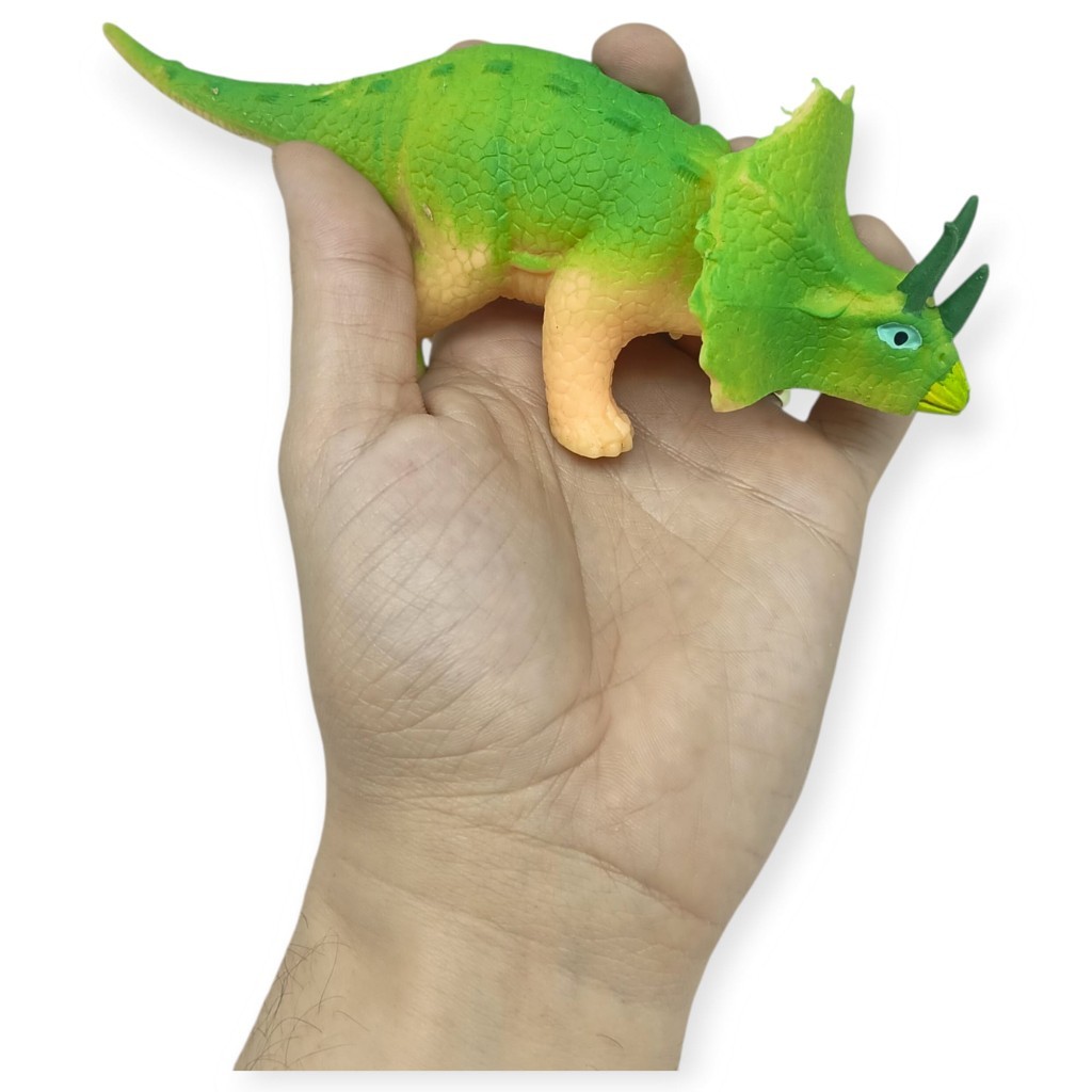 Fidget Oyuncak - Streç Dinazor Figürü 18 cm - Triceraptors (Lisinya)