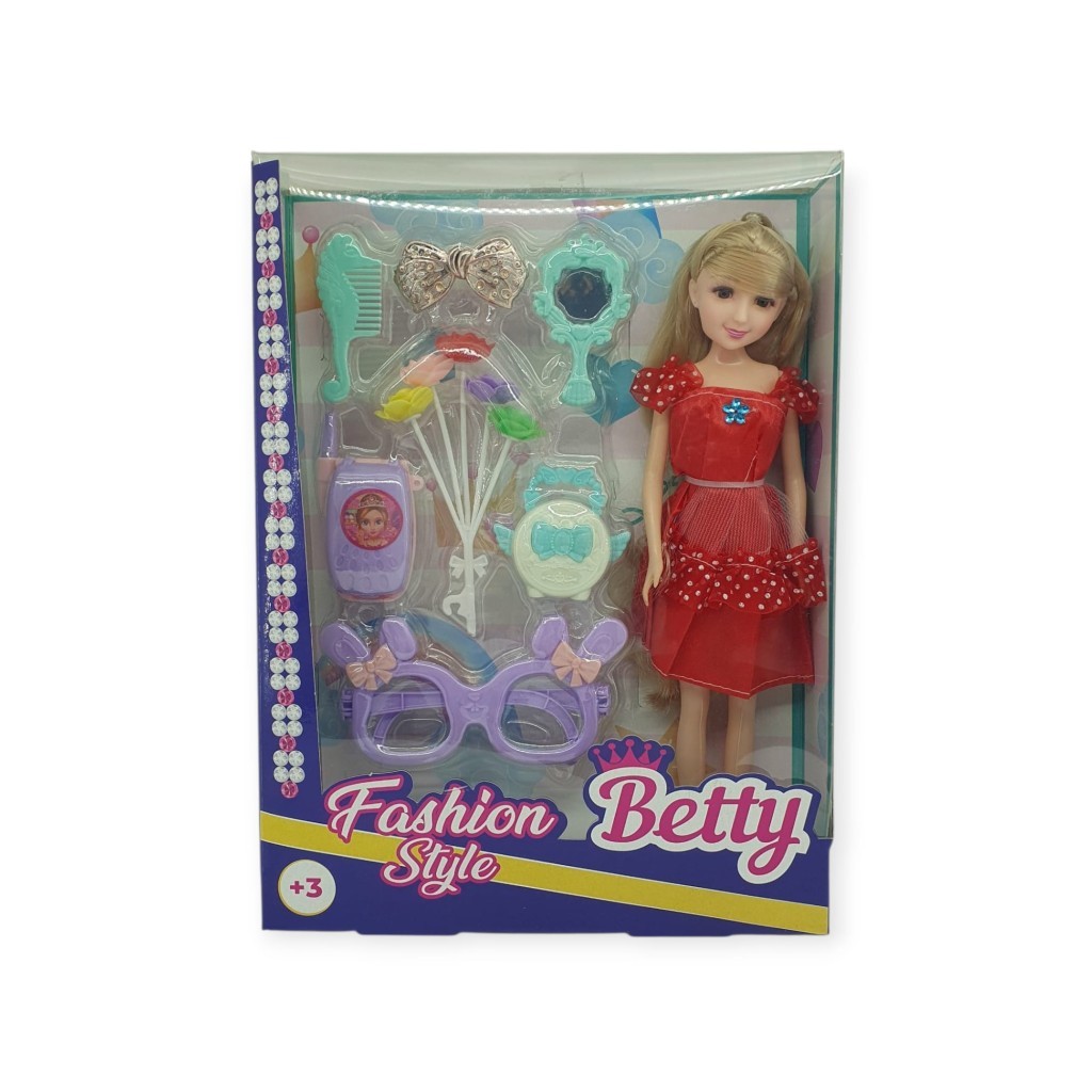 Güzellik Seti 7 Parça Aksesuarlı Bebek Seti - Kırmızı (Lisinya) Güzellik Seti 7 Parça Aksesuarlı Bebek Seti - Kırmızı (Lisinya)