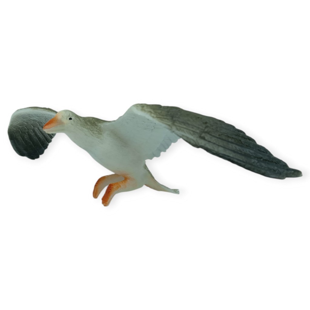 Hayvan Figürleri - Kuşlar -18 cm Gümüş Martı (Lisinya)