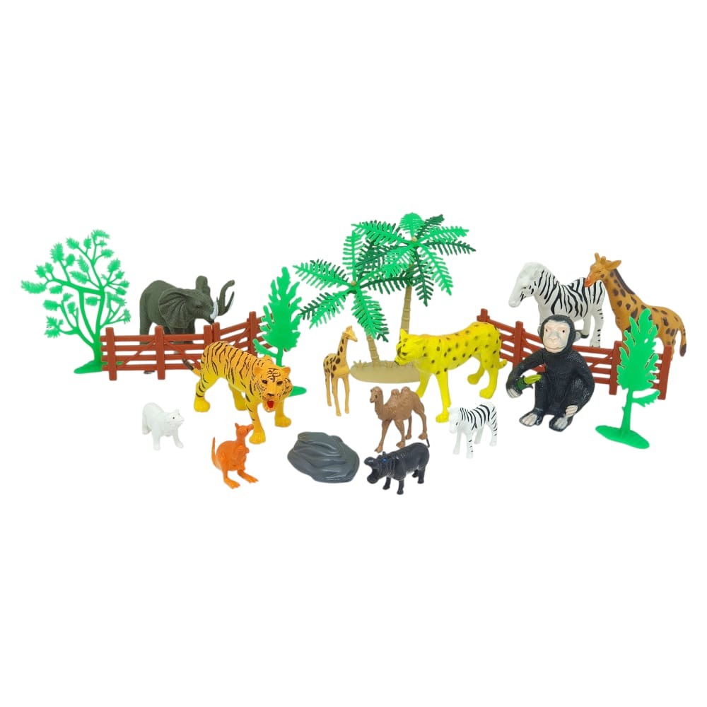 Hayvan Seti - 12 Parça Vahşi Hayvanlar Çiftlik Seti  - YS2789 (Lisinya)