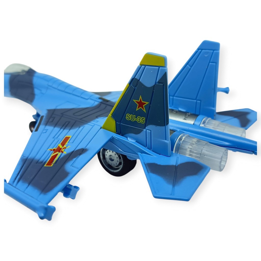 Çek Bırak Metal Uçak Sesli Işıklı 22 cm - Mavi (Lisinya) Çek Bırak Metal Uçak Sesli Işıklı 22 cm - Mavi (Lisinya)