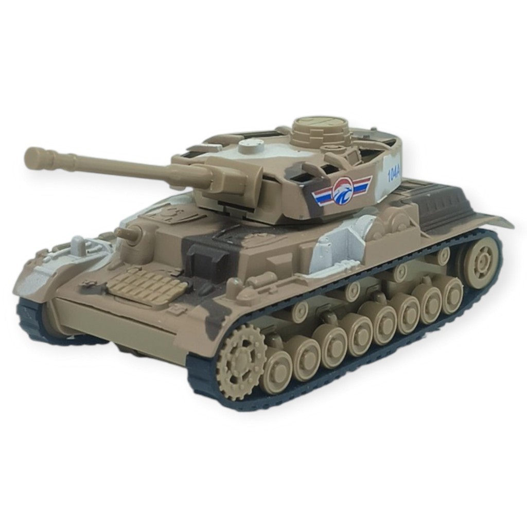 Kamuflajlı Askeri Tank Oyuncak - Gerçekçi Detaylı Model Savaş Tankı  - Kahverengi (Lisinya)
