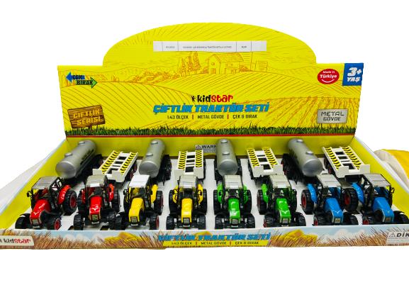 Çek Bırak Römorklu Traktör 25Cm - KID.00056 (Lisinya)