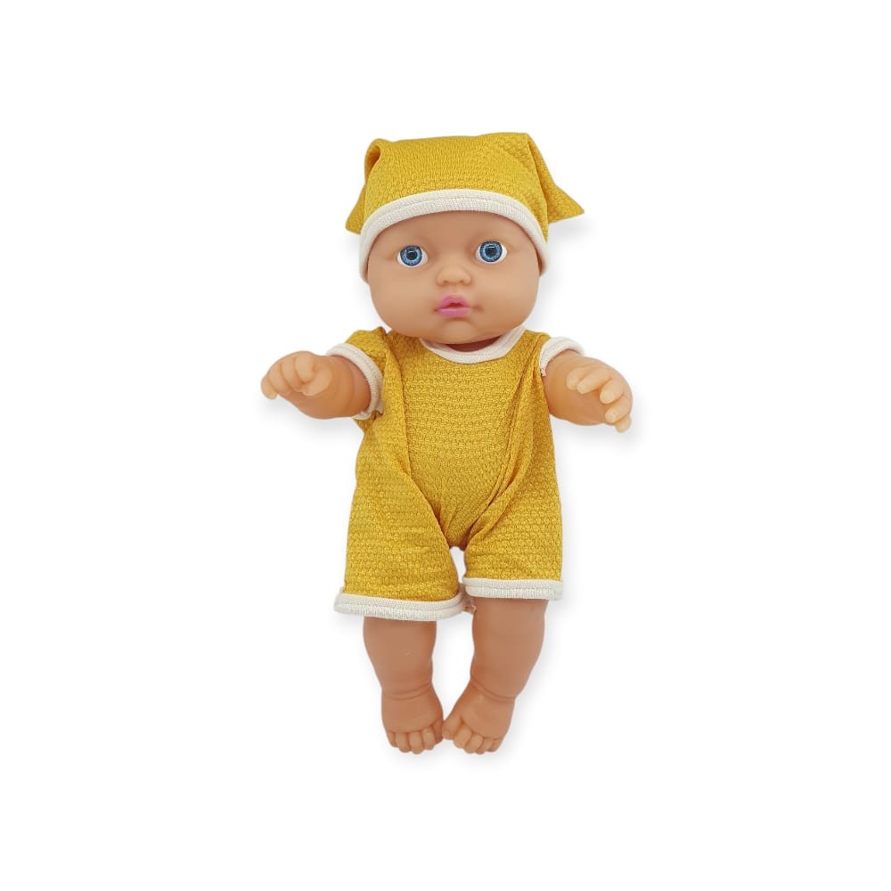 Kıyafetli Et Bebek 35 cm - LMN208 - Sarı (Lisinya)
