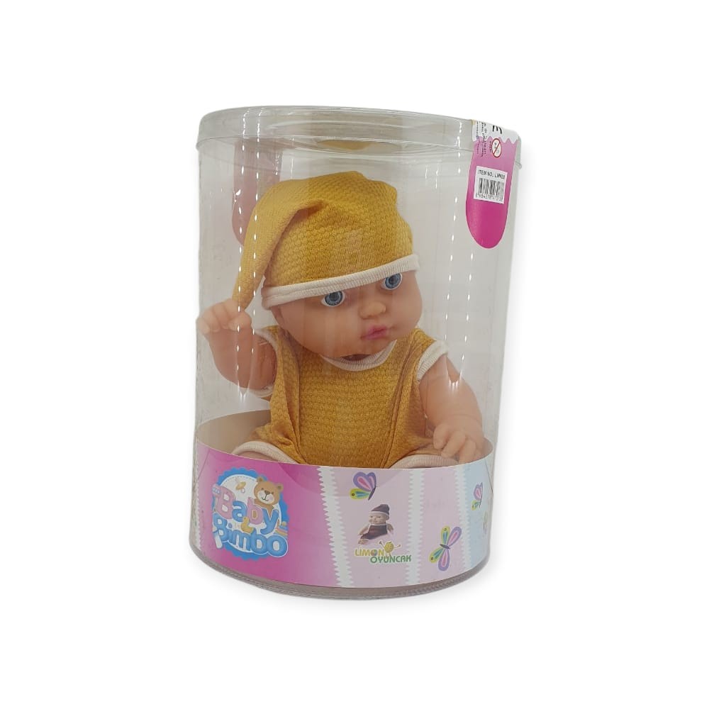 Kıyafetli Et Bebek 35 cm - LMN208 - Sarı (Lisinya)