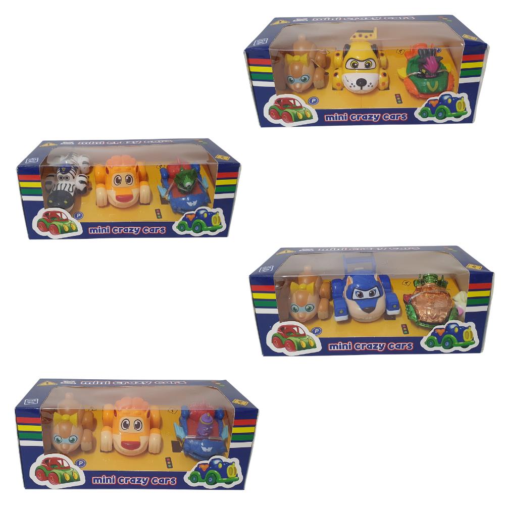 KLC017 - CRAZY CARTIN 4LÜ ARAÇ KUTULU (Lisinya)