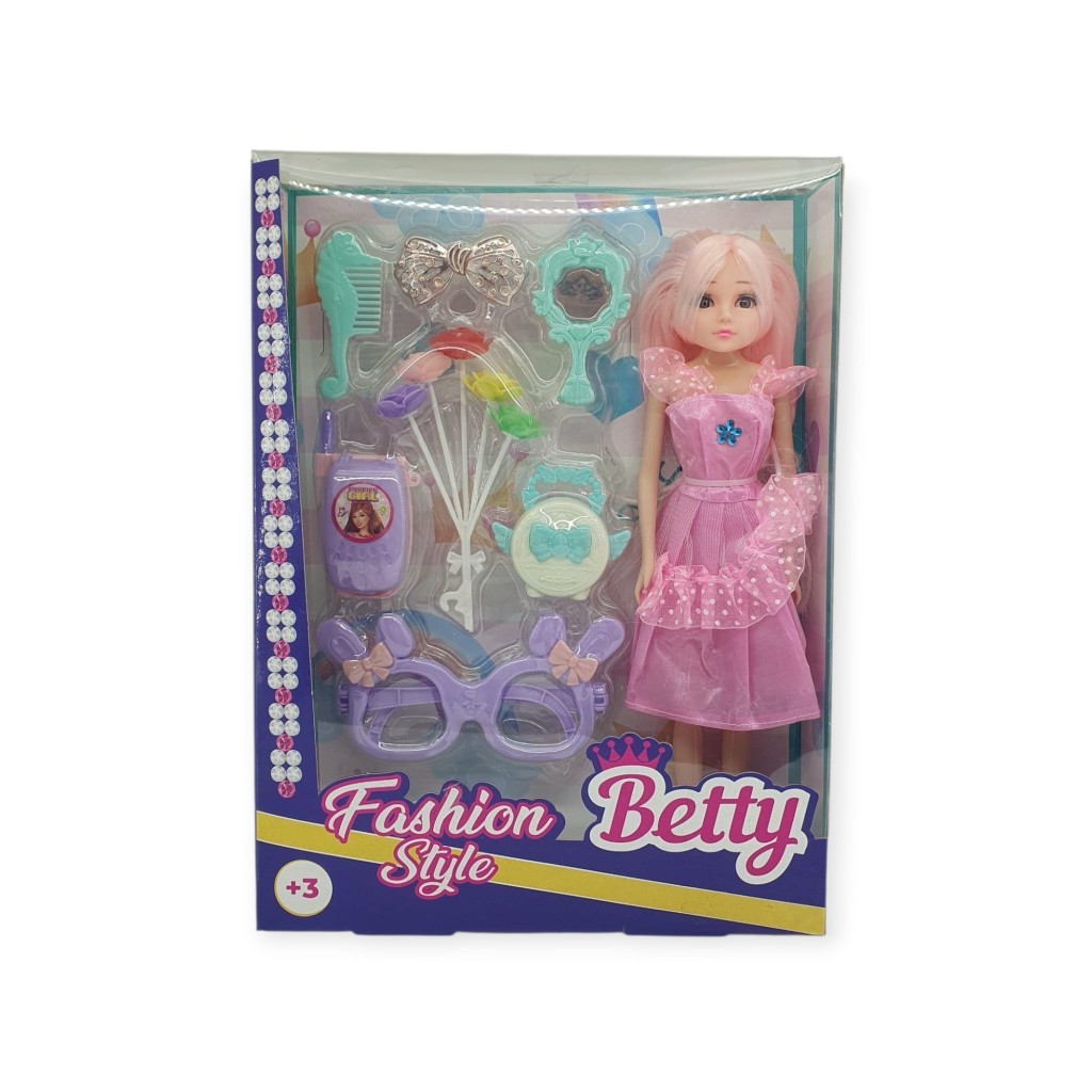 Güzellik Seti 7 Parça Aksesuarlı Bebek Seti - Pembe (Lisinya) Güzellik Seti 7 Parça Aksesuarlı Bebek Seti - Pembe (Lisinya)