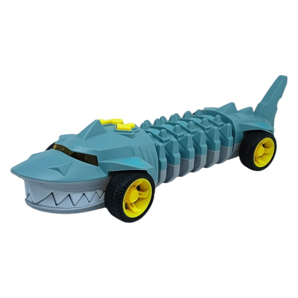 Köpekbalığı Araba - Otomatik Hareketli Sesli Işıklı 32 cm - Gri Köpekbalığı (Lisinya)