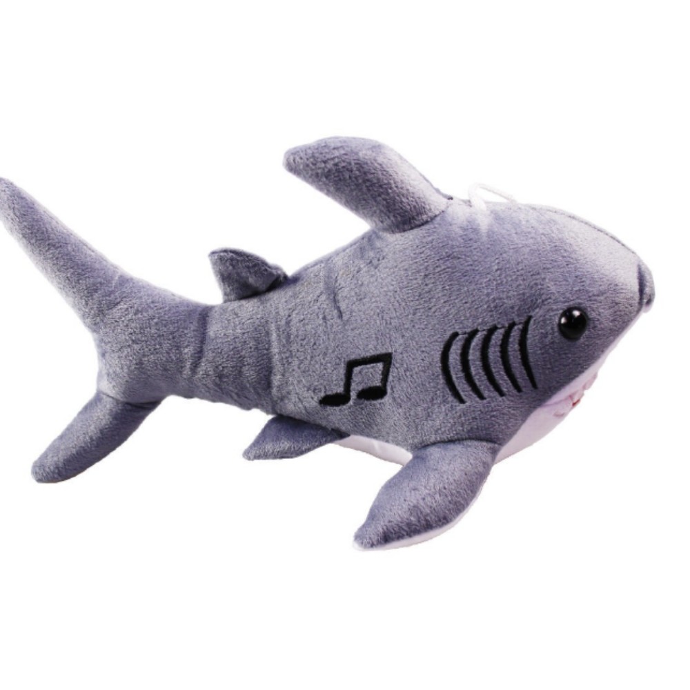 Köpekbalığı Sesli Baby Shark Müzikli 28 cm - 1811201 - Gri (Lisinya)